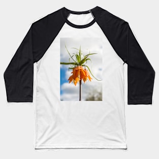 Orange flower against blue sky Baseball T-Shirt